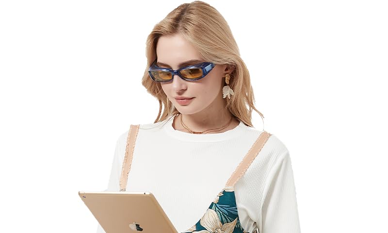 Image of Dry Eyes Relief Eyeglasses, Blue Light Blocking, Moisture Chamber Glasses Computer Reading /Gaming /TV /Phones Glasses for Men /Women, Anti Eyestrainfor Indoor (White)