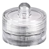 Pond Lights Led Underwater Submersible - Flameless Aquarium Led Lights for Fish Tank | Waterproof Tea Light, Colorful Pool, Bathtub, Vase, Fountain Decoration, Battery Operated Or Solar Powered