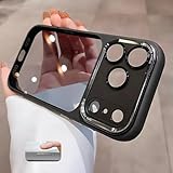 iyite iPhone 17 Pro Max ケース、一体型カメラレンズ保護機能付き、 [ミルグレード耐衝撃防御] 透明バックプレーン保護ケース、iPhone 17 Pro Max 用、ブラック