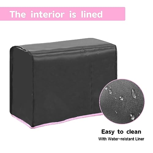 Boczif Sewing Machine Cover, Protective Cover with Essentials Storage Pockets and Side Handle, Sewing Machine Cover Dust Cover Compatible with Most Standard Singer Brother Machines and