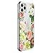Oihxse Mandala Motif Case Compatible pour iPhone 12 6.1'' 2020 Coque Transparente Silicone TPU Souple Protection Etui Ultra Slim Mehndi Floral Datura Dentelle Housse Bumper (A13)