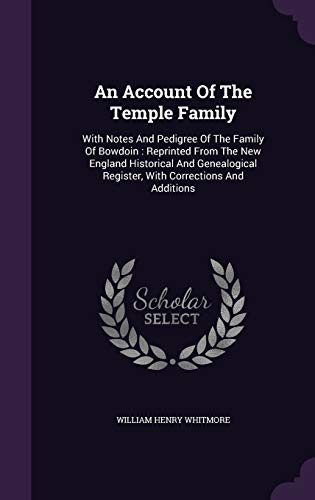 An Account of the Temple Family: With Notes and... 1342892607 Book Cover