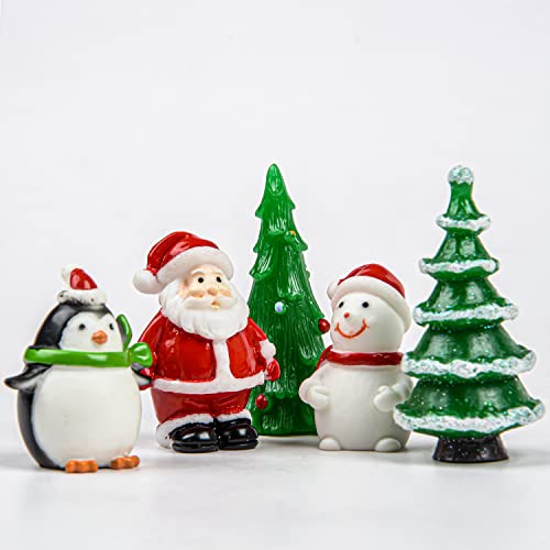 Christmas Miniature Ornaments, 45 Pcs Resin Fairy Garden Christmas Accessories, Diy Mini Snow Globe Figurines Crafts For Christmas Party #TOP4
