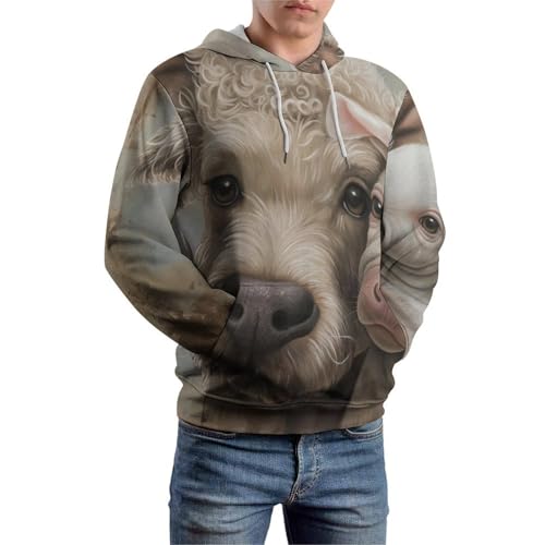 Sweat à capuche vache blanche fini les pulls froids et inconfortables