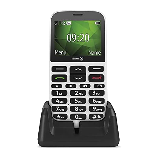 Doro 1372 Olåst 2G Lättanvänd Mobiltelefon för Seniorer med Bred Färgskärm, 3 MP Kamera, Trygghetsknapp och Laddningsdocka Ingår [Svensk Version] (Vit)