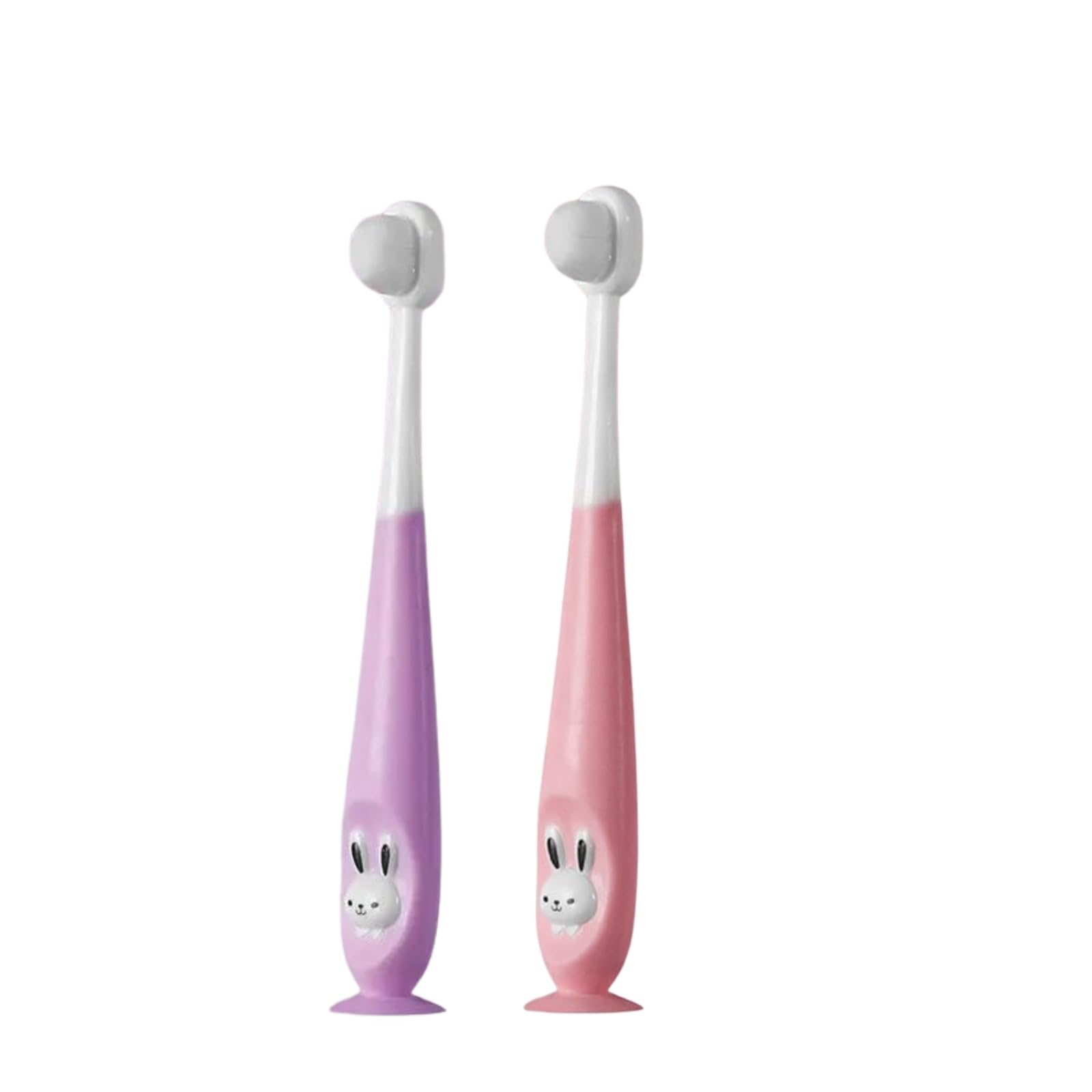 Premium Soft Baby Toothbrush | Gentle Silicone Bristles for Infants, Toddlers & Kids | BPA-Free, Safe & Easy Grip Toothbrush with Suction Base | Oral Care (pink-purple)-image-23