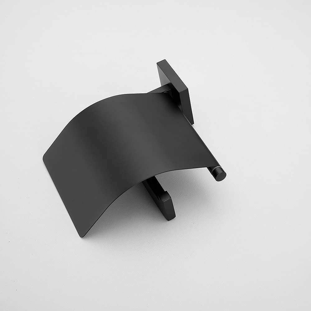Diseño Negro, fácil de Instalar, Accesorio de Cocina para baño, portarrollos de Papel higiénico de Acero Inoxidable a Prueba de Herrumbre montado en la Pared, Negro