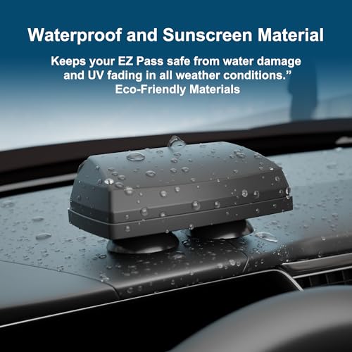 Image of Zeyitian Ez Pass Holder Black 1 Pack - Super Strong Suction Cups for Windshield, Toll Pass Transponder Holder for EZ Pass /iPass