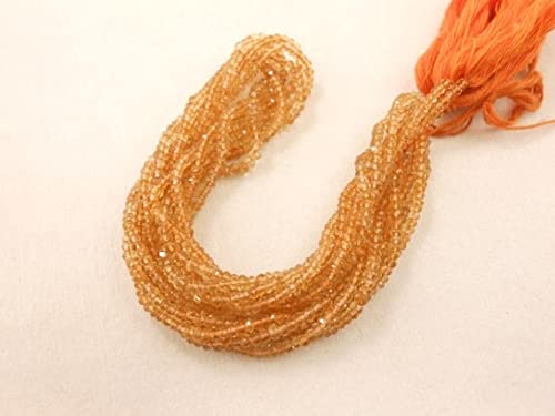 Citrine perles de 3mm rondelles pour assembler vos bijoux d'été et colliers bohèmes chics