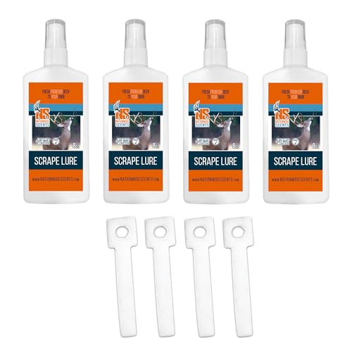 Nationwide Scents Scrape Lure for Hunting | 8 oz | 4 Pack | Buck Attractants for Whitetail Deer | Deer Pee Scents & Attractants