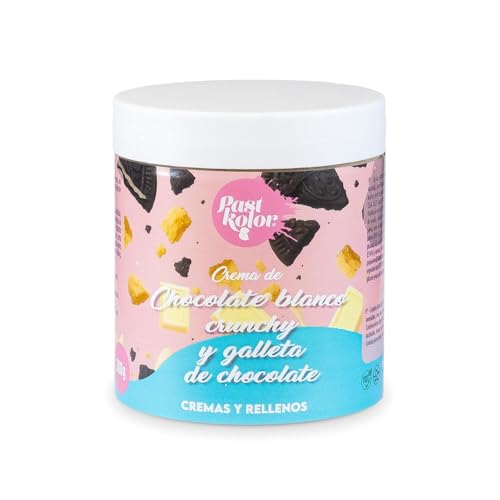 CREMA DE CHOCOLATE BLANCO CRUNCHY Y GALLETA DE CHOCOLATE 300 G