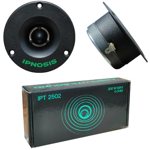 Ipnosis 2 IPT 2502 IPT2502 Hochtöner, schwarz, 9,7 cm (97 mm) Durchmesser, 100 Watt RMS, 200 Watt max., 4 Ohm, 103 dB SPL, für Autos, pro Paar
