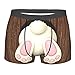 Produktbild 917 Short Unterhose Glückliches Osterhasen-Kaninchen Auf Holz Boxershorts Herren Bequeme Men Retroshorts Atmungsaktive Unterwäsche Short Für Geschenk, Vater, Liebhaber XL
