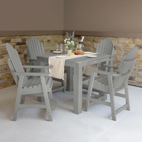 Image of highwood Hamilton 5 Piece Square Counter Height Dining Set, Harbor Gray
