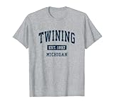 Twining Michigan MI Diseño deportivo deportivo deportivo vintage Camiseta
