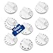 Knebelset für Herd Universal 9xKnebel Drehknopfset Schalter Knopf Drehgriff Universal-Schaltknöpfe 52mmØ Set 9-Teilig Ersatzknebel Weiß Kontrollknöpfe für Ofen Backofen