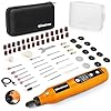GINELSON Mini Cordless Rotary Tool, USB Charging, 5-Speed Rotary Tool Kit with 70 Accessories, Multi-Purpose 3.7V Power Multi Tool for Sanding, Polishing, Drilling, Etching, Engraving, Cutting, DIY