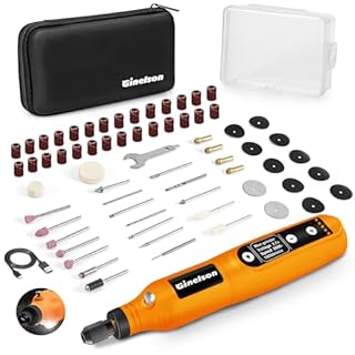 GINELSON Mini Cordless Rotary Tool, USB Charging, 5-Speed Rotary Tool Kit with 70 Accessories, Multi-Purpose 3.7V Power Multi Tool for Sanding, Polishing, Drilling, Etching, Engraving, Cutting, DIY