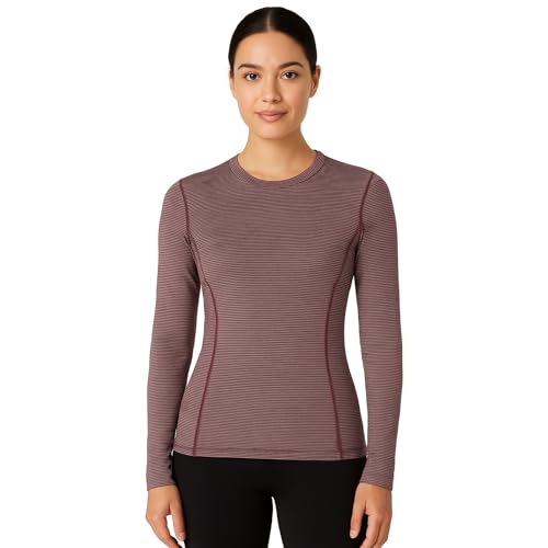Chemise thermique 100% laine mérinos femme t-shirt de randonnée manches longues anti-odeurs