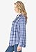 Woman Within Plus Size Pintucked Flannel Shirt
