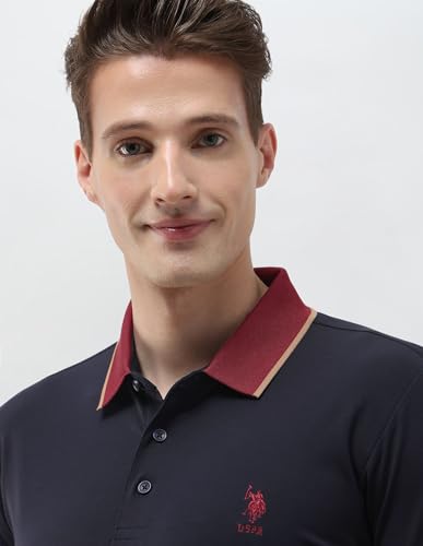 Image of U.s.Polo Association Men's Solid Slim fit Polo Shirt