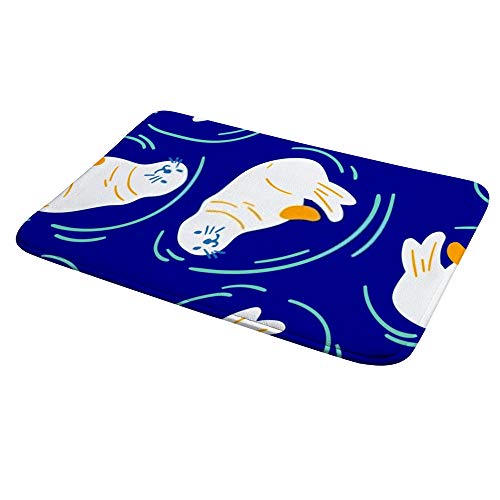 Tapis de bain antidérapant lavable en machine velours corail - 5