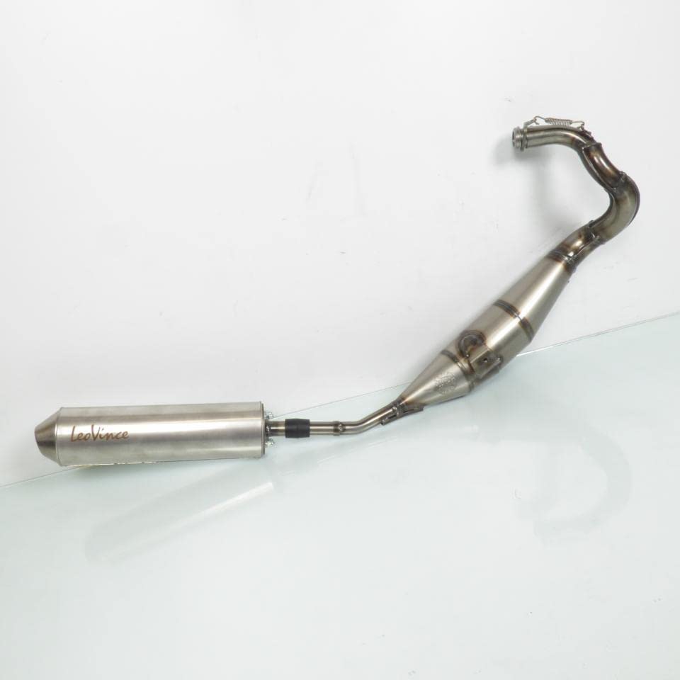 Pot d échappement Leovince compatible avec Moto Derbi 50 Senda R X-Treme Avant 2018 3408N / HM V6 inox passage bas