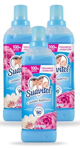 Suavitel Suavizante de Ropa Cuidado Superior Fresca Primavera 740 ml. Disfruta de 100% más Fragancia y Duración. Extra Aroma Hasta Por 90 Días y Prendas...