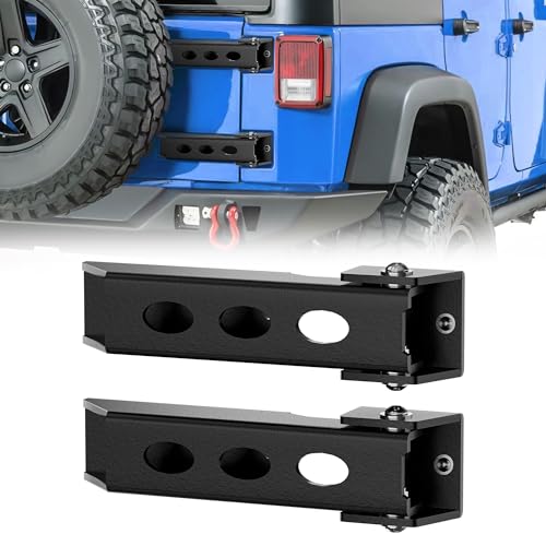 EYOUHZ for Wrangler JK Heavy Duty Steel Tailgate Hinges Compatible with 2007-2018 Jeep Wrangler JK JKU Unlimited 2/4 Doors, 2 PCS Reinforced Tail Gate Hinge Bracket Spare Back Door Rear Hinge Set