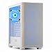 darkFlash DS900WS(2025) ATX PC Case, Genuine Walnut Wood, High Airflow, Pre-Install 4x120mm PWM ARGB Fans Computer Case, Mid-Tower Gaming PC Case, Type C Port, up to 360mm AIO(White)