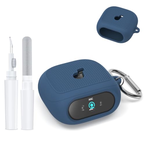 For Anker Soundcore Liberty 5 Pro ��p �V���R���ی�P�[�X �ϏՌ� �S�ʕی�J�o�[ �\�t�g�V���R�� �����h�~ �h�o �h�w�� �ȒP���E �J���r�i���N���[�j���O�y���t�� 4�F�W�J (�l�C�r�[�u���[�j