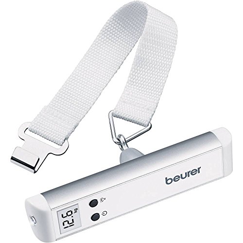 Beurer LS10 - Básculapara maletas, capacidad de 50 kg, con linterna, ideal para viajes, color blanco Beurer LS10 - Básculapara maletas, capacidad de 50 kg, con linterna, ideal para viajes, color blanco