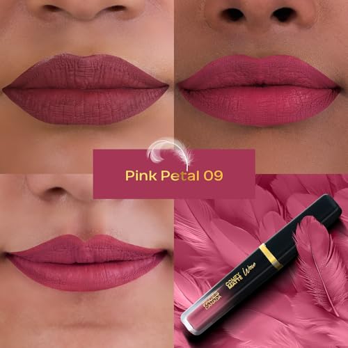 Image of FACESCANADA Comfy Matte Wow Liquid Lipstick Pink Petal 09 3.8ml | One Swipe Application | Highly Pigmented | Comfortable Wear | Glides Smoothly | Long Lasting | Transferproof