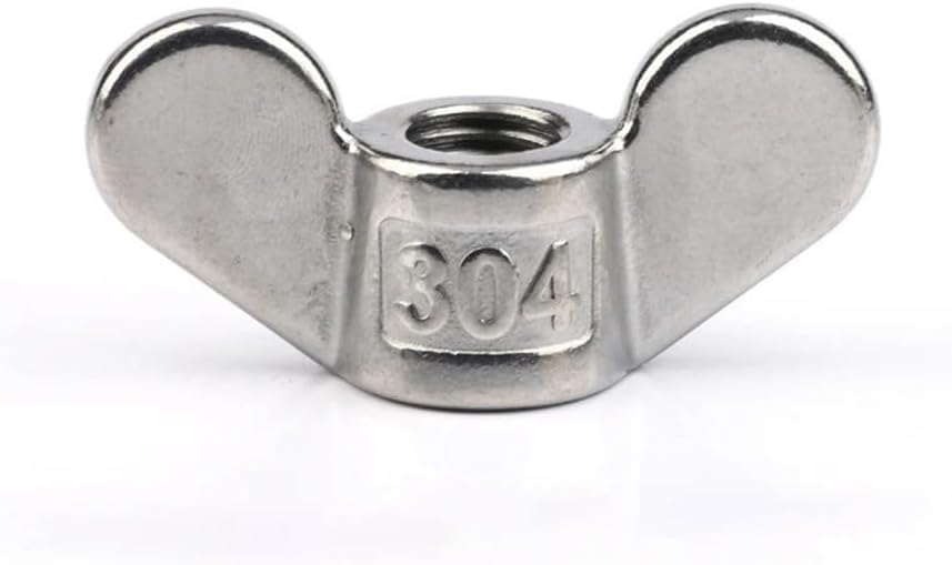 Wing nut, Hand Twist nut, Stainless Steel Wing Nuts Hand Tighten Nut Fastener(M6)