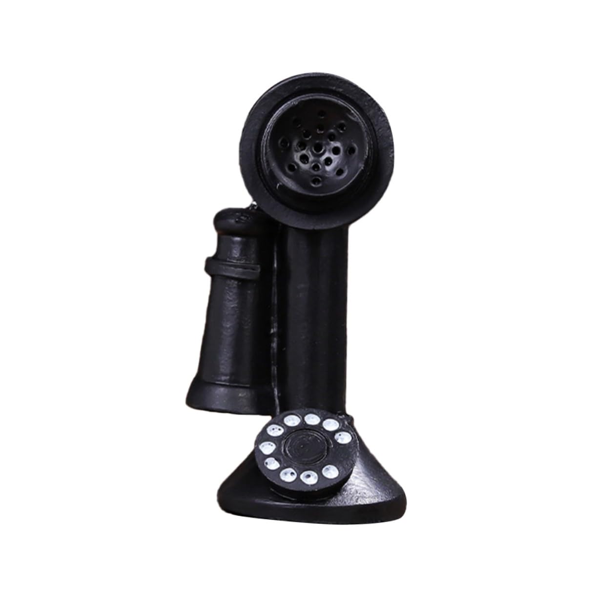 Sosoport 1pc Mini Retro Telephone Resin Desk Decor Adornment Compact Tabletop Ornament for Photography Background Prop Unique Home Decoration