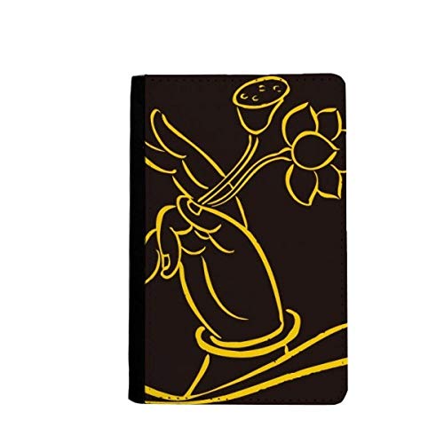 Portefeuille de voyage passeport motif lotus pour vos vacances et escales