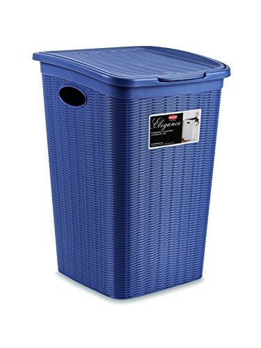 Stefanplast Elegance Laundry Hamper, Navy Blue, 37 x 38 x 54.5 cm