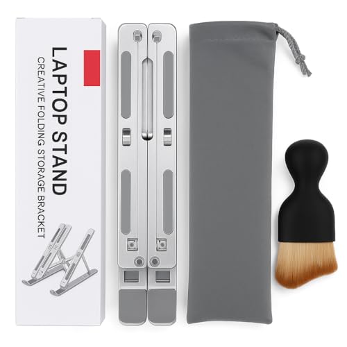 Base Ajustable para Laptop de Aluminio con Cepillo de Limpieza miniatura 4
