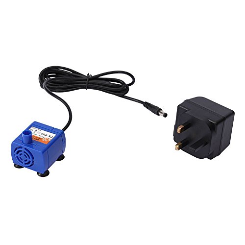 Ofanyia Cat Fountain Pump + Power Adpter, Submersible Water Pump for Pet Fountain, Replacement Pump for Pet Fountain Suit for Most of Cat Fountain 1.6 L 2.0 L 2.5L