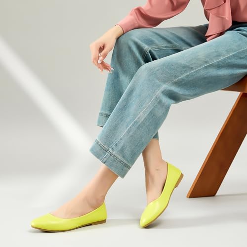 Image of Hash Bubbie Women's Flats Shoes Ballet Flats Dress Shoes Comfortable PU Leather Slip on Shoes for Women