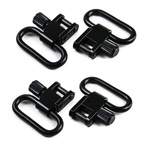 GUGULUZA 4 STÜCK 2,54cm Schnellverschluss Riemenbügel Sling Swivel für Gewehrriemen Luftgewehr Schraube Holzpfosten Cover