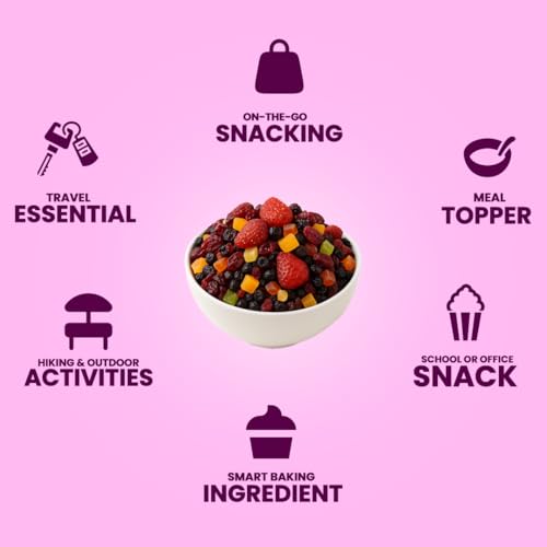 Image of Livyor 7 in 1 Dried Fruits and Berry Mix for eating - 400g | Good Source of Fibre | Dried Cranberries | Pineapple | Pamelo | Papaya | Blueberries | Strawberries | Mango | Fruits & Berry Blast | Berries dry fruits | Berries fresh | Pack of 1