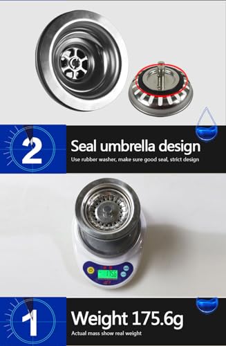 Colador para fregadero de acero inoxidable 4.5 pulgadas miniatura 3