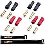 Hobbypark 4 Pairs XT150 Connector Plugs (Unassembled) Male & Female 6mm Gold Banana Bullet Plug Connectors for RC Lipo Battery ESC Motor
