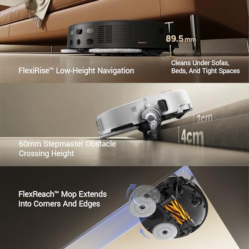 Image of Mova V50 Ultra Complete Robot Vacuum Cleaner with 24,000 Pa Suction, Thermal DuoSolution Floor Wash, Lift Navigation & Obstacle Crossing up to 6 cm - Black