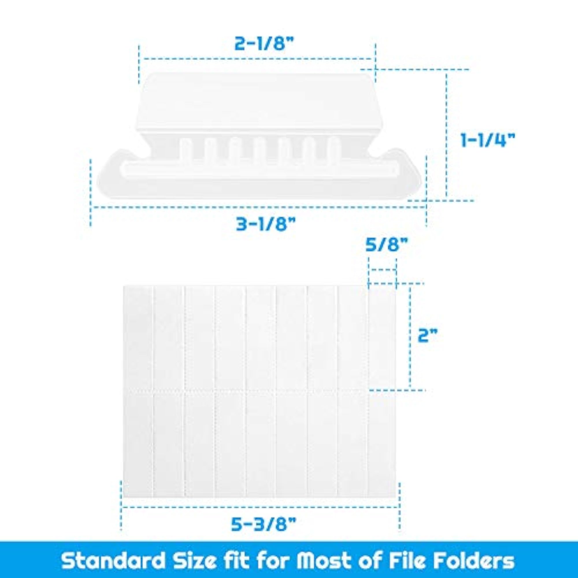 Hanging File Folder Tabs, 100 Sets