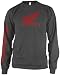 Honda Mens Wing Long-Sleeve Shirt, Grey, X-Large