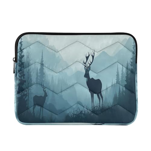 Funda para portátil de 13-14 pulgadas impermeable con diseño Forest Deer miniatura 1