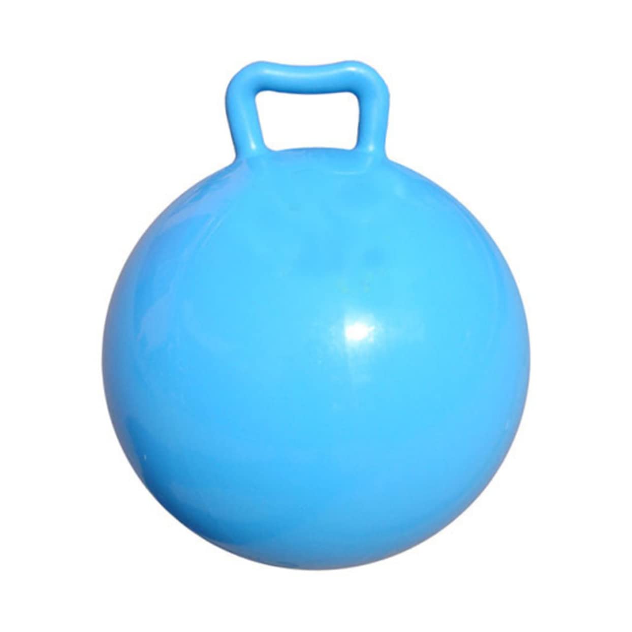 VANZACK Inflatable Hop Ball Blue Jumping Ball with Handle for Indoor and Outdoor Fun for Ages Quick Inflate Design