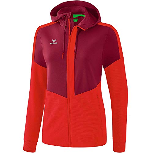 Erima Damen Squad Trainings Jacke (1032061), bordeaux/rot, 40